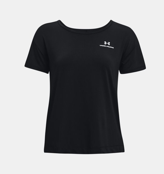 Siyah Kadın UA RUSH™ Energy Core Kısa Kollu T-shirt