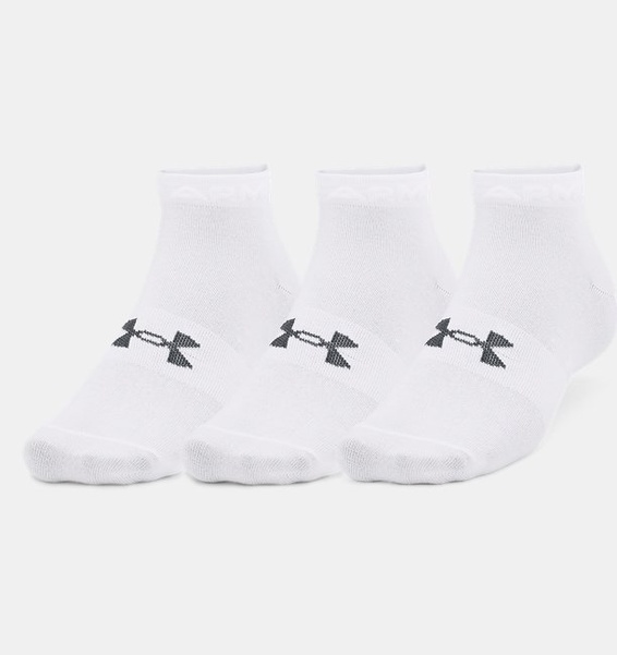 Beyaz Unisex UA Essential Kısa Çorap 3'lü Paket