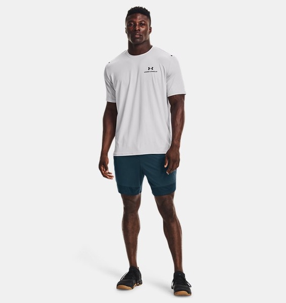 Gri Erkek UA RUSH™ Energy Kısa Kollu T-shirt