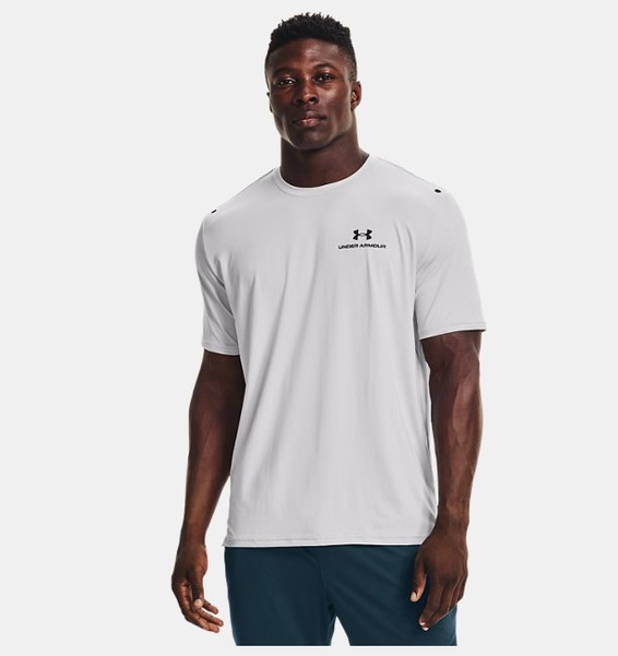 Gri Erkek UA RUSH™ Energy Kısa Kollu T-shirt