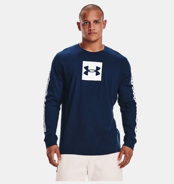 Lacivert Erkek UA Camo Boxed Sportstyle Uzun Kollu T-shirt