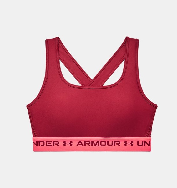 Bordo Kadın UA Crossback Mid Spor Sütyeni