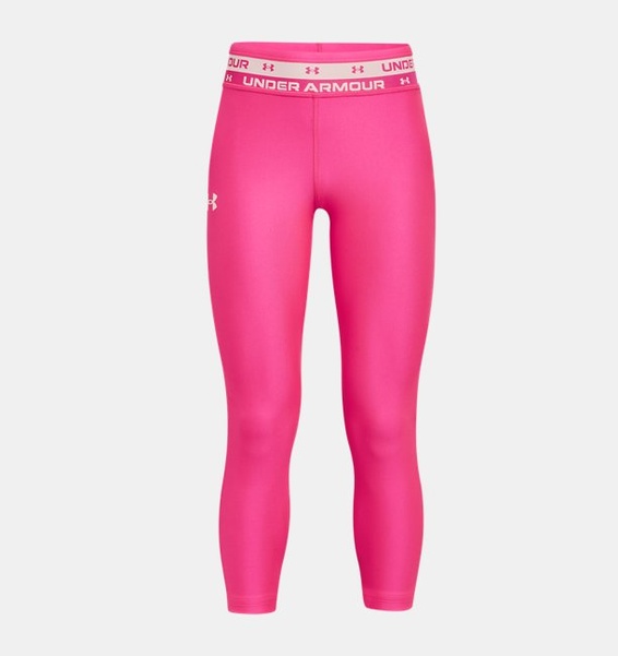 Pembe Kız Çocuk HeatGear® Armour Diz Altı