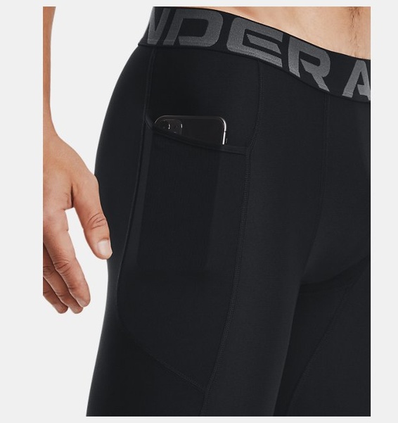 Siyah Erkek UA HeatGear Armour Kısa Tayt