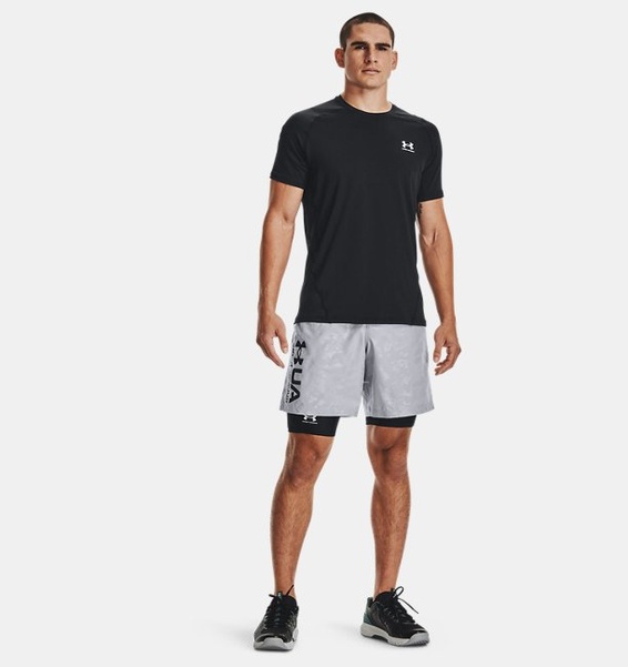 Siyah Erkek UA HeatGear Armour Kısa Tayt