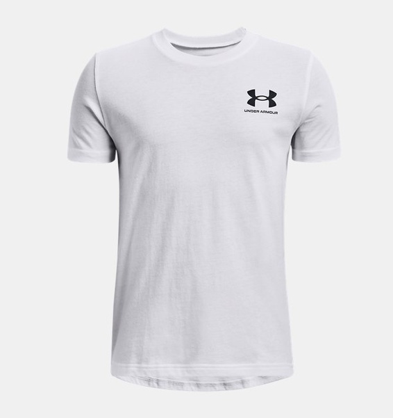 Beyaz Çocuk UA Spoststyle Left Chest Kısa Kollu T-shirt