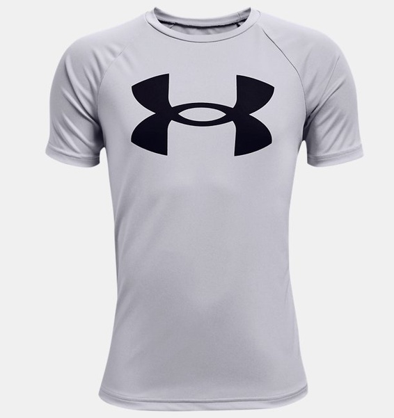 Gri Erkek Çocuk UA Tech™ Big Logo Kısa Kollu T-shirt