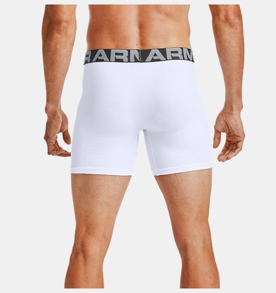 Beyaz Erkek Charged Cotton® 6" Boxerjock® – 3'lü Paket