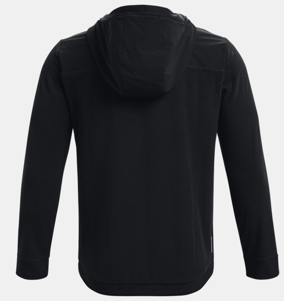Siyah Erkek UA RUSH™ Fleece Tam Boy Fermuarlı Kapüşonlu Üst