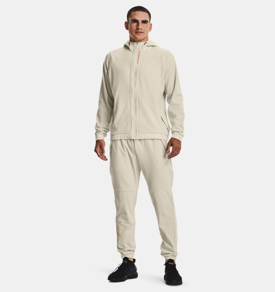 Gri Erkek UA RUSH™ Fleece Tam Boy Fermuarlı Kapüşonlu Üst