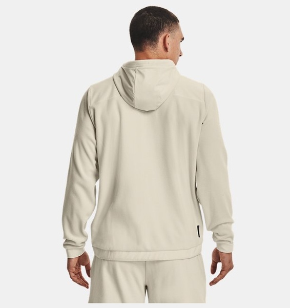 Gri Erkek UA RUSH™ Fleece Tam Boy Fermuarlı Kapüşonlu Üst