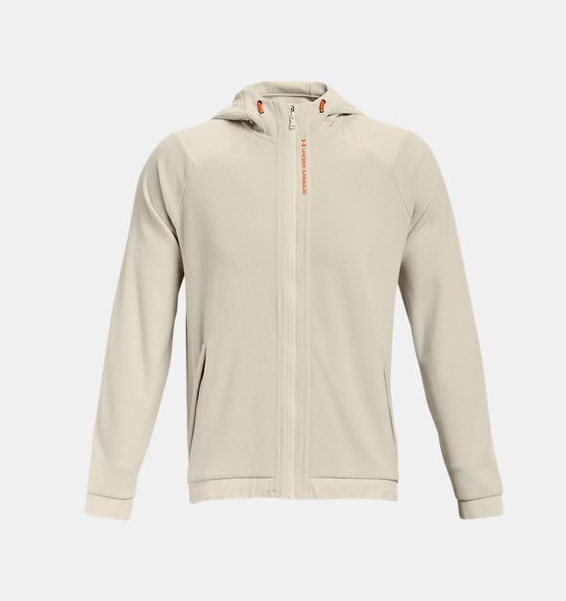 Gri Erkek UA RUSH™ Fleece Tam Boy Fermuarlı Kapüşonlu Üst