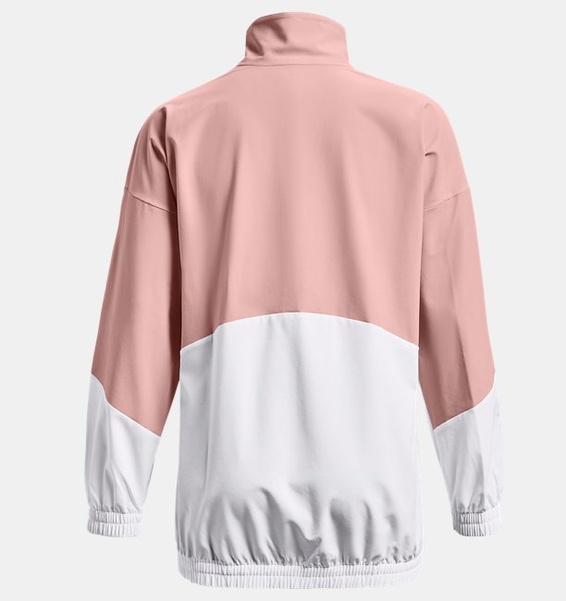 Lila Kadın UA Dokuma Oversized Tam Boy Fermuarlı Mont