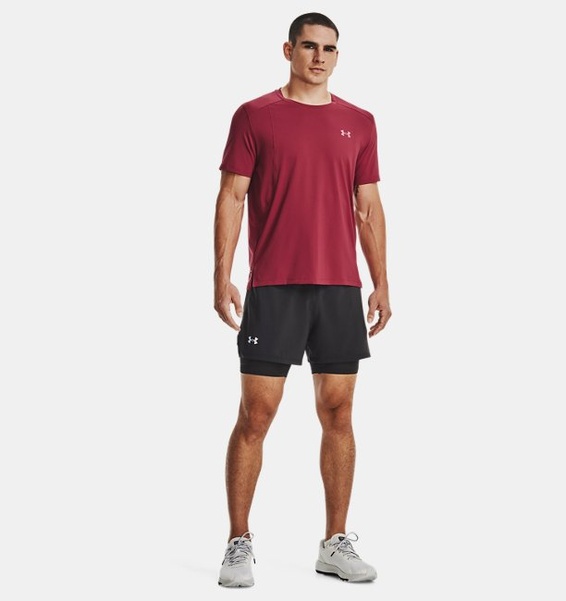 Bordo Erkek UA Serin Tutan Koşu Laser T-shirt