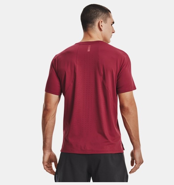 Bordo Erkek UA Serin Tutan Koşu Laser T-shirt