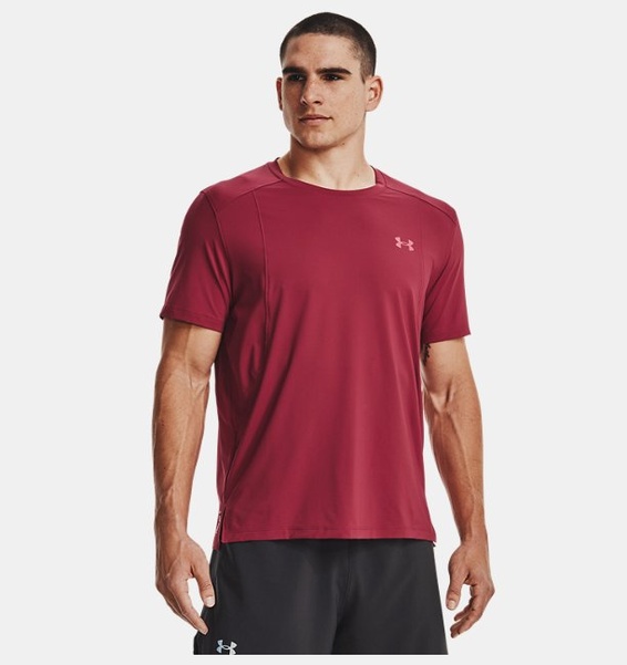 Bordo Erkek UA Serin Tutan Koşu Laser T-shirt