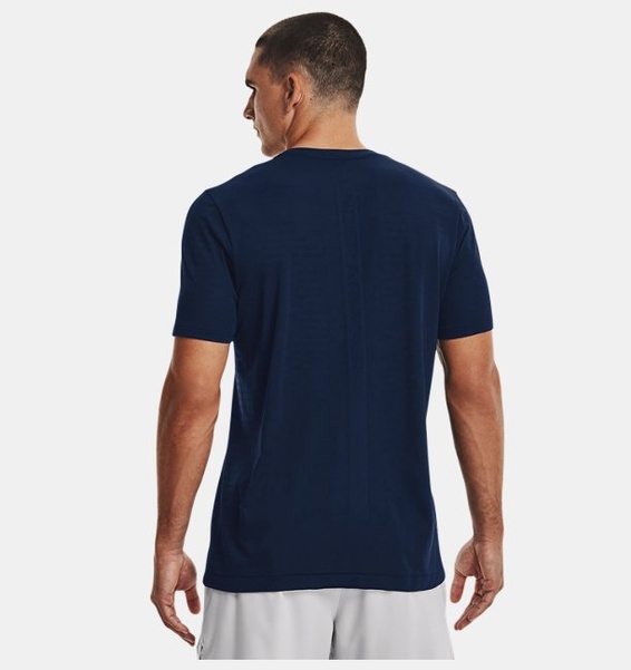 Lacivert Erkek UA RUSH™ Dikişsiz GeoSport Kısa Kollu T-shirt