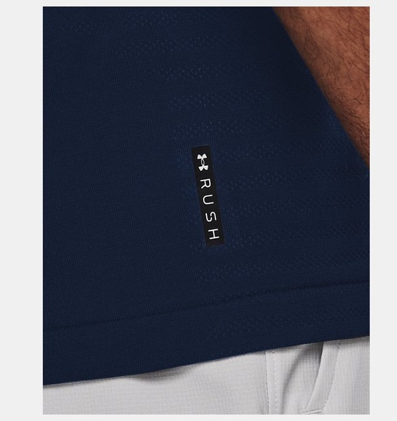 Lacivert Erkek UA RUSH™ Dikişsiz GeoSport Kısa Kollu T-shirt