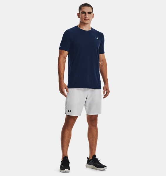 Lacivert Erkek UA RUSH™ Dikişsiz GeoSport Kısa Kollu T-shirt