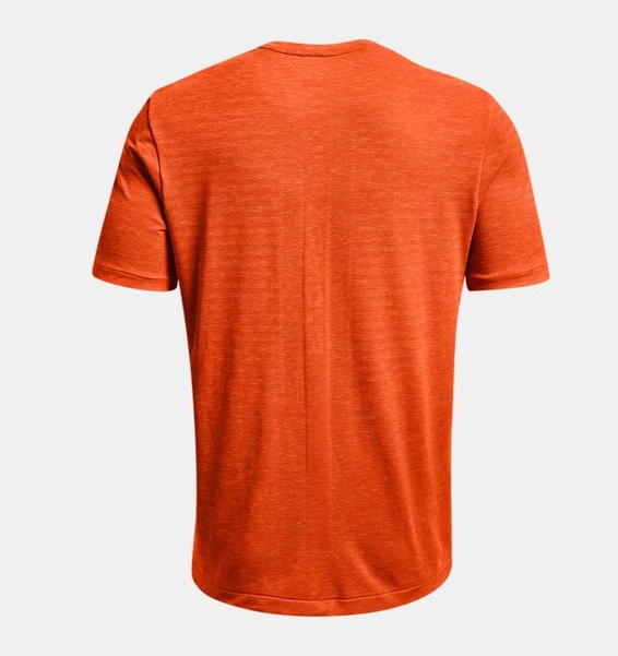 Turuncu Erkek UA RUSH™ Dikişsiz GeoSport Kısa Kollu T-shirt