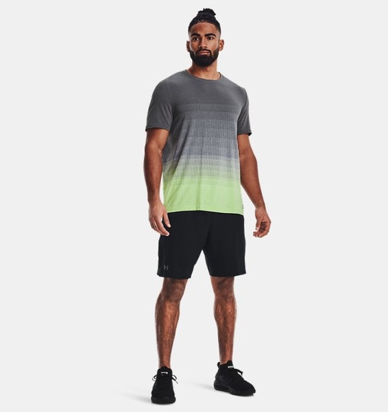 Gri Erkek UA Dikişsiz Lux Kısa Kollu T-shirt