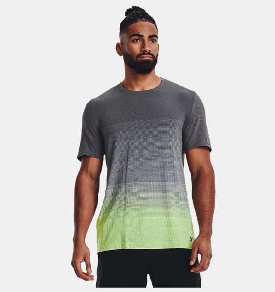 Gri Erkek UA Dikişsiz Lux Kısa Kollu T-shirt