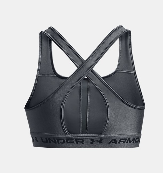 Gri Kadın UA Crossback Mid Spor Sütyeni
