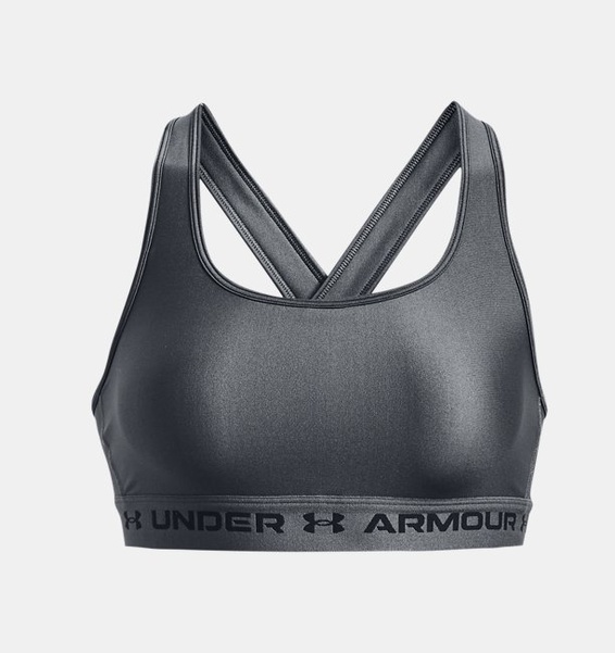 Gri Kadın UA Crossback Mid Spor Sütyeni