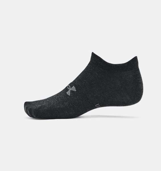 Siyah Unisex UA Essential No Show 3’lü Paket Çorap