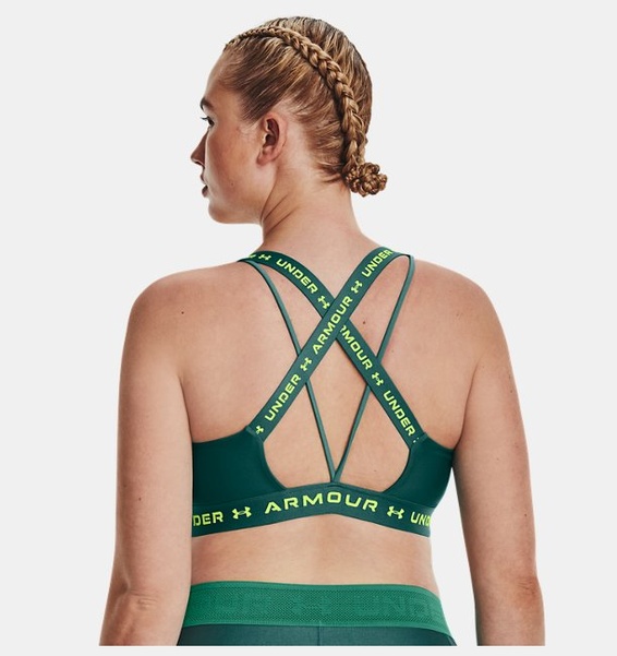 Yeşil Kadın UA Crossback Low Spor Sütyeni