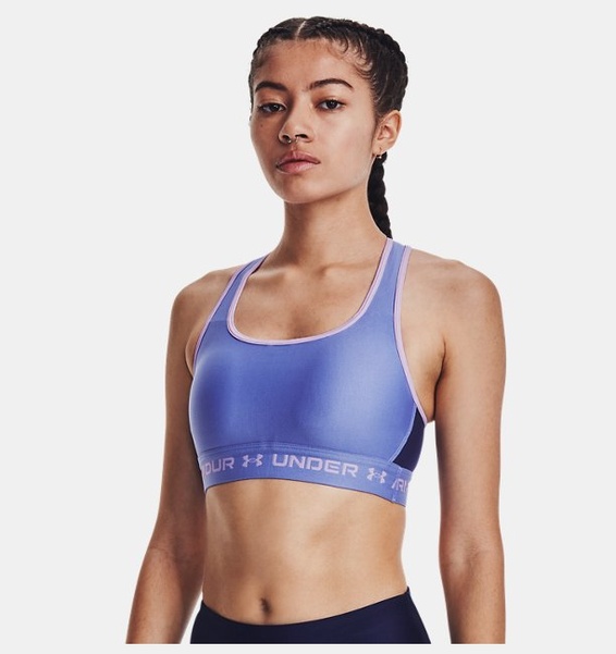 Mavi Kadın UA Crossback Mid Spor Sütyeni