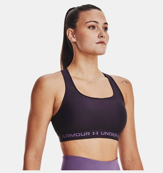 Mor Kadın UA Crossback Mid Spor Sütyeni