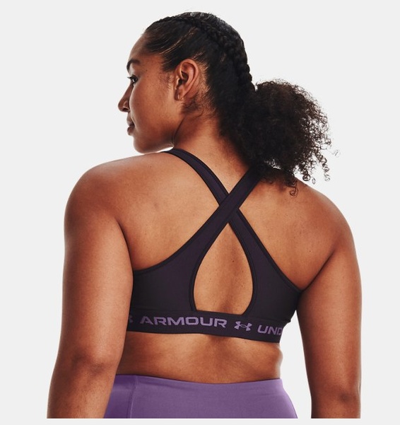 Mor Kadın UA Crossback Mid Spor Sütyeni