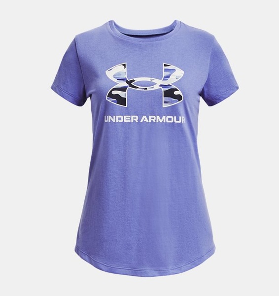 Mavi Çocuk UA Sportswear Logo Kısa Kollu T-shirt