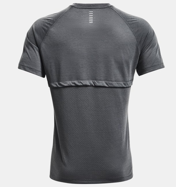 Gri Erkek UA Streaker Koşu Kısa Kollu T-shirt