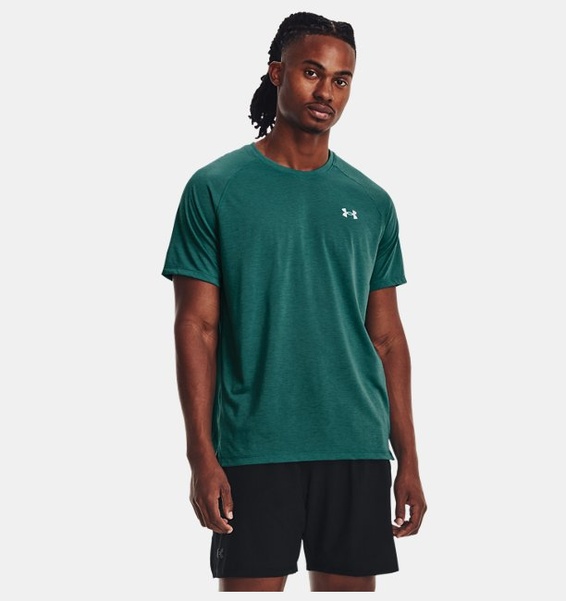 Yeşil Erkek UA Streaker Koşu Kısa Kollu T-shirt