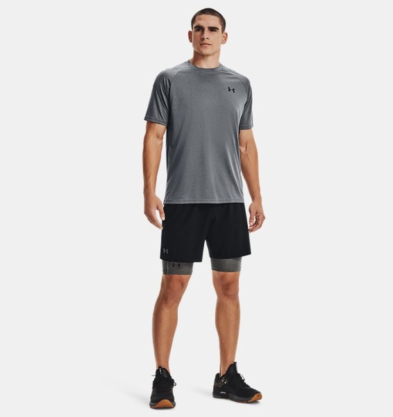 Gri Erkek UA HeatGear Armour Kısa Tayt