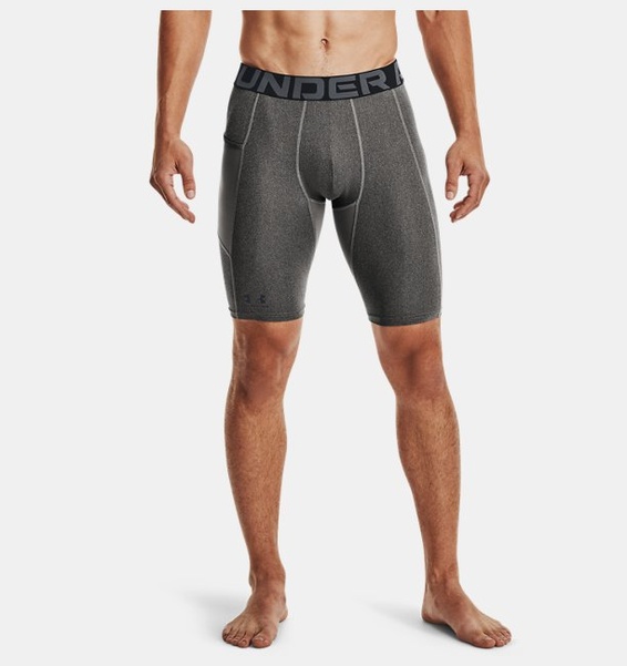 Gri Erkek UA HeatGear Armour Kısa Tayt