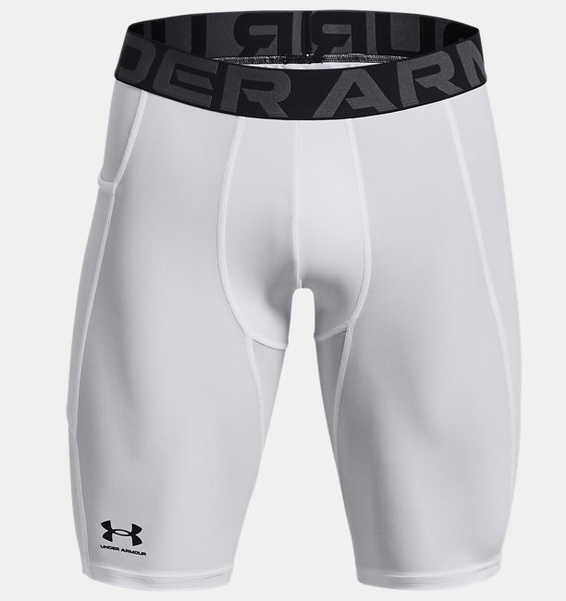 Beyaz Erkek UA HeatGear Armour Kısa Tayt