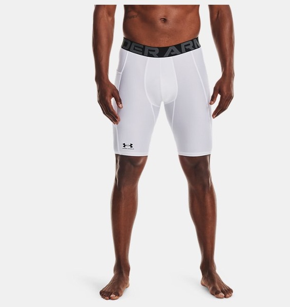 Beyaz Erkek UA HeatGear Armour Kısa Tayt