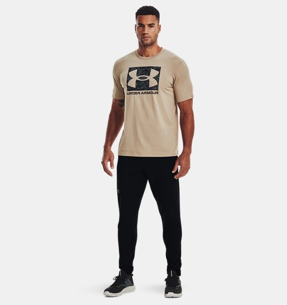 Kahverengi Erkek UA ABC Camo Boxed Logo Kısa Kollu T-shirt