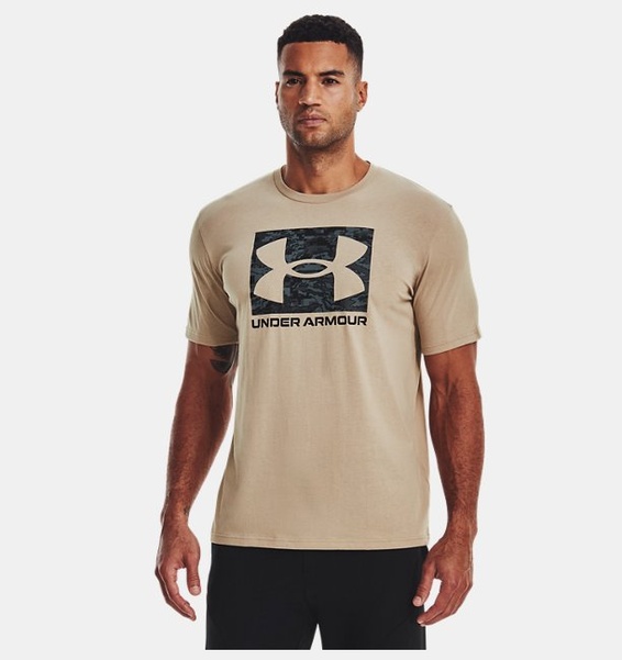 Kahverengi Erkek UA ABC Camo Boxed Logo Kısa Kollu T-shirt