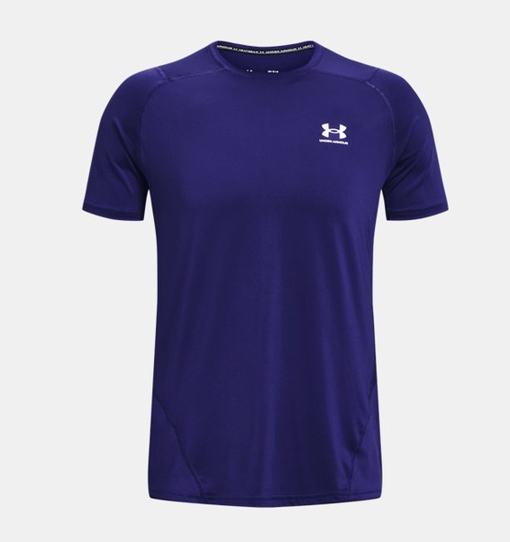 Mavi Erkek UA HeatGear Armour Fitted Kısa Kollu T-shirt
