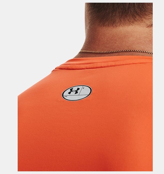 Turuncu Erkek UA HeatGear Armour Fitted Kısa Kollu T-shirt