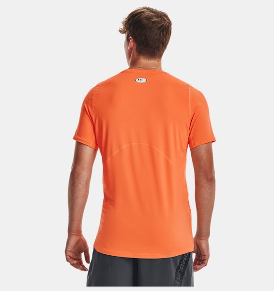 Turuncu Erkek UA HeatGear Armour Fitted Kısa Kollu T-shirt