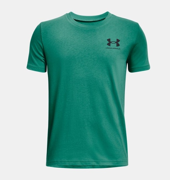 Yeşil Çocuk UA Spoststyle Left Chest Kısa Kollu T-shirt