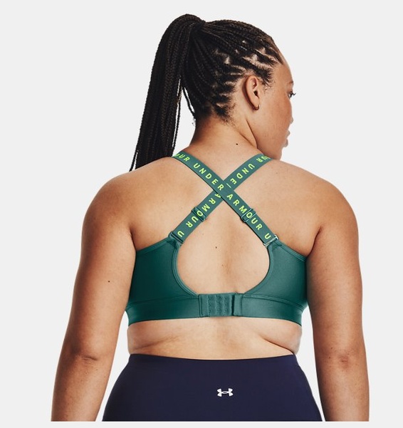Yeşil Kadın UA Infinity Mid Covered Spor Sütyeni