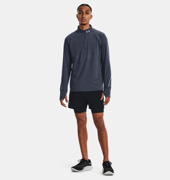 Gri Erkek UA Qualifier Koşu 2.0 ½ Fermuarlı Sweatshirt