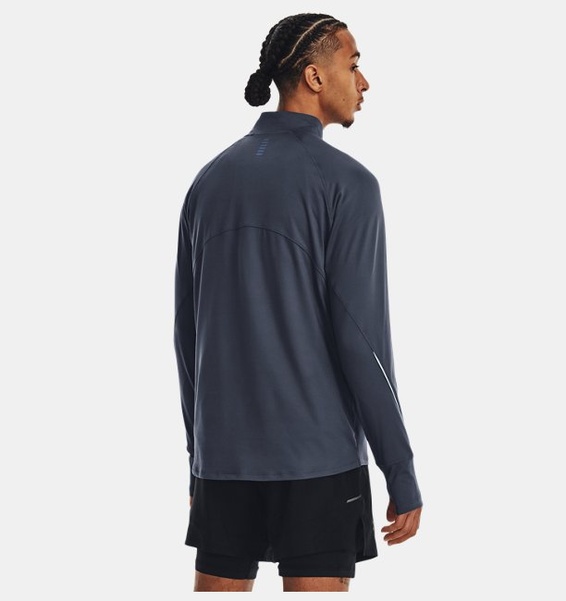 Gri Erkek UA Qualifier Koşu 2.0 ½ Fermuarlı Sweatshirt