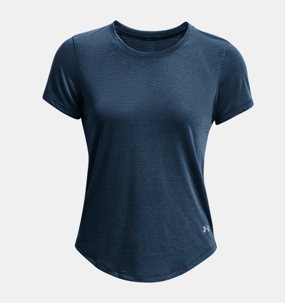 Mavi Kadın UA Streaker Koşu Kısa Kollu T-shirt